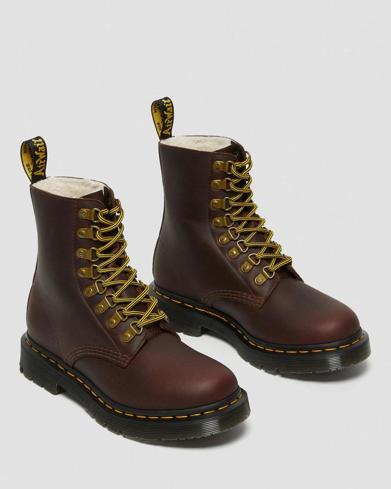 Dr Martens 1460 Pascal DM's Wintergrip Leren Winterschoenen Dames Bruin | NL 50GSO